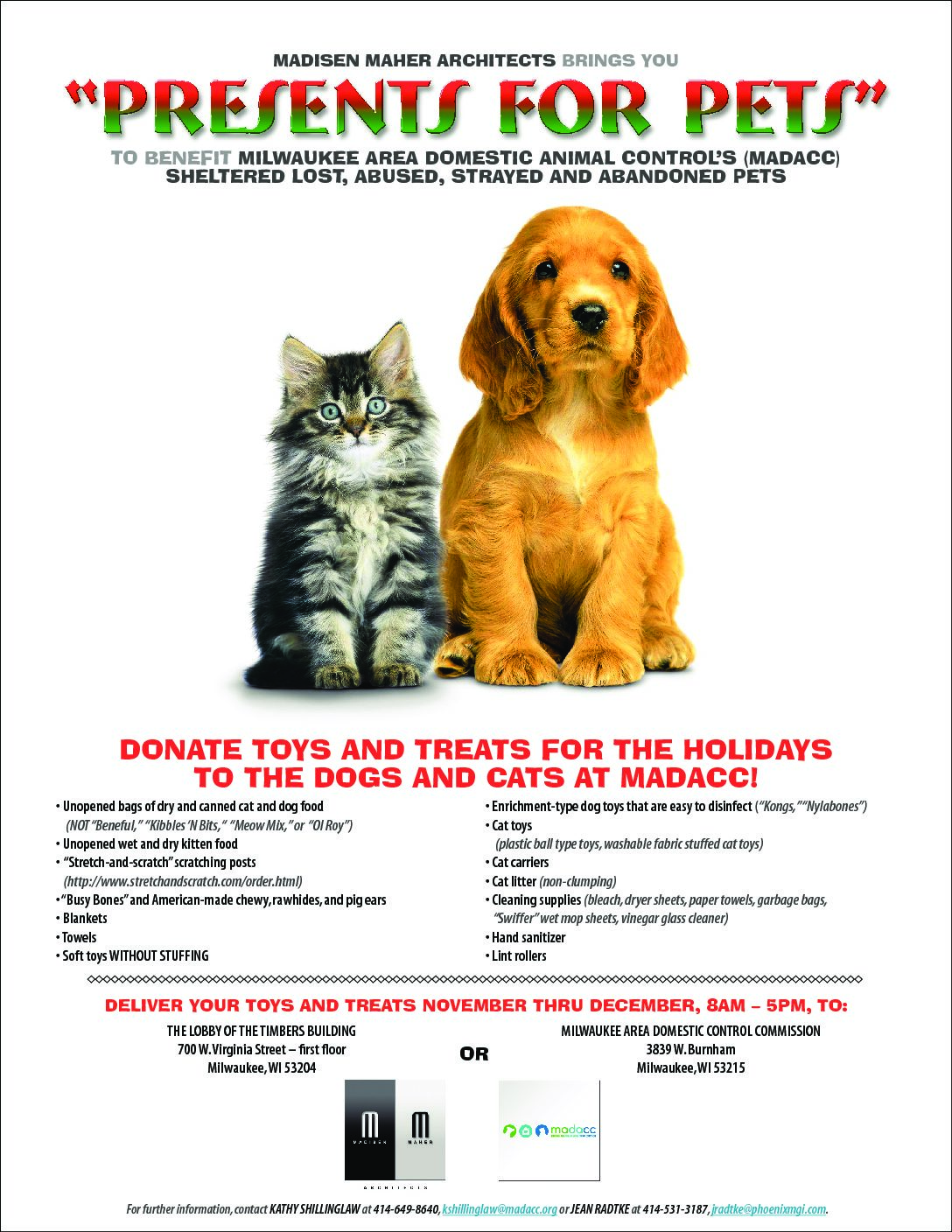MMA brings you “Presents for Pets” to benefit MADACC